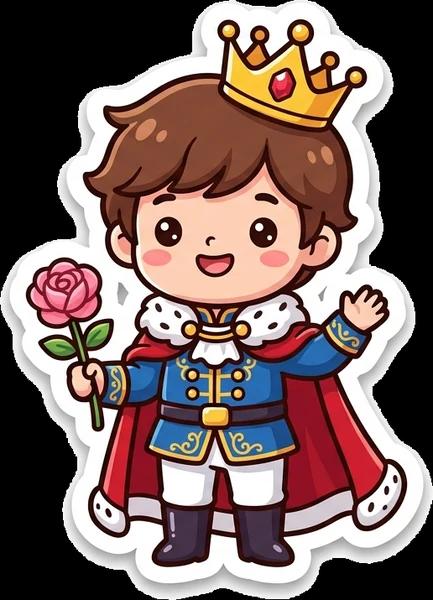 Die-cut prince sticker