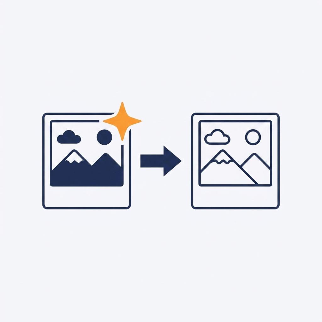 AI turns the photo into a clean coloring-page outline