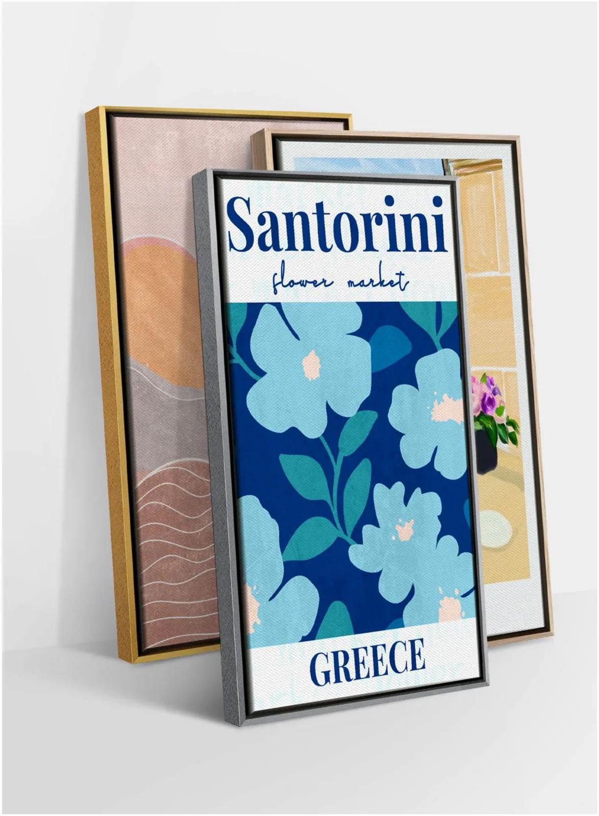 Canvas wrap in a black floater frame