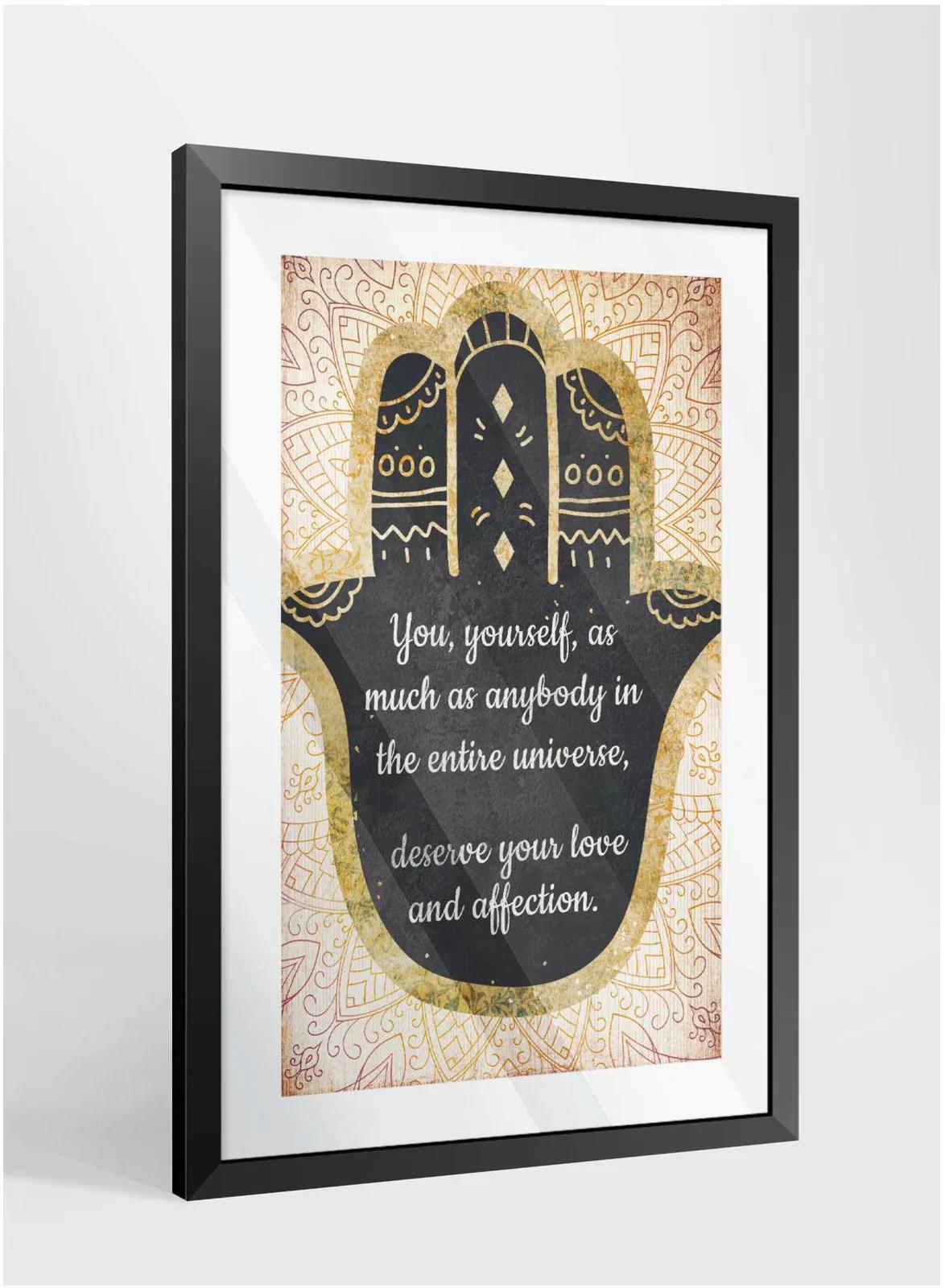 Framed print in a classic flat moulding