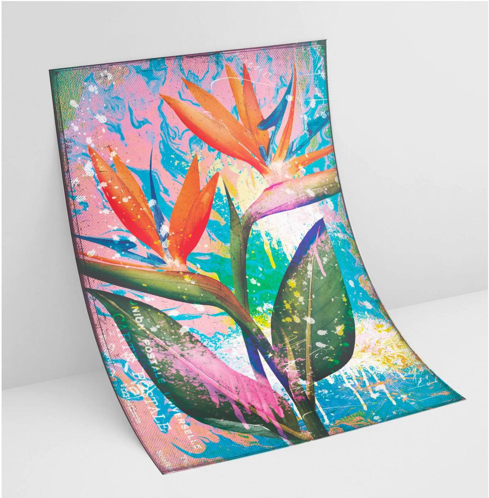 Poster print curving away from the wall