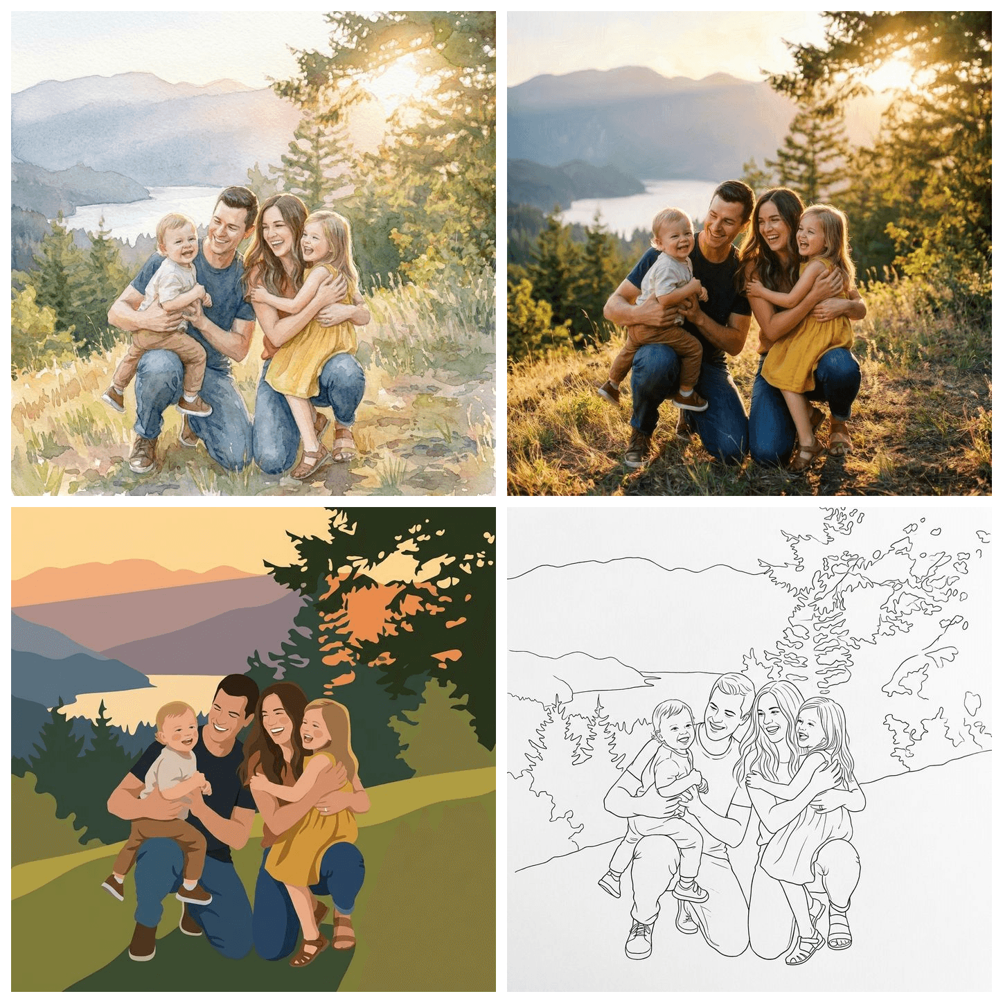 One everyday photo turned into a magnet, canvas and photo mug