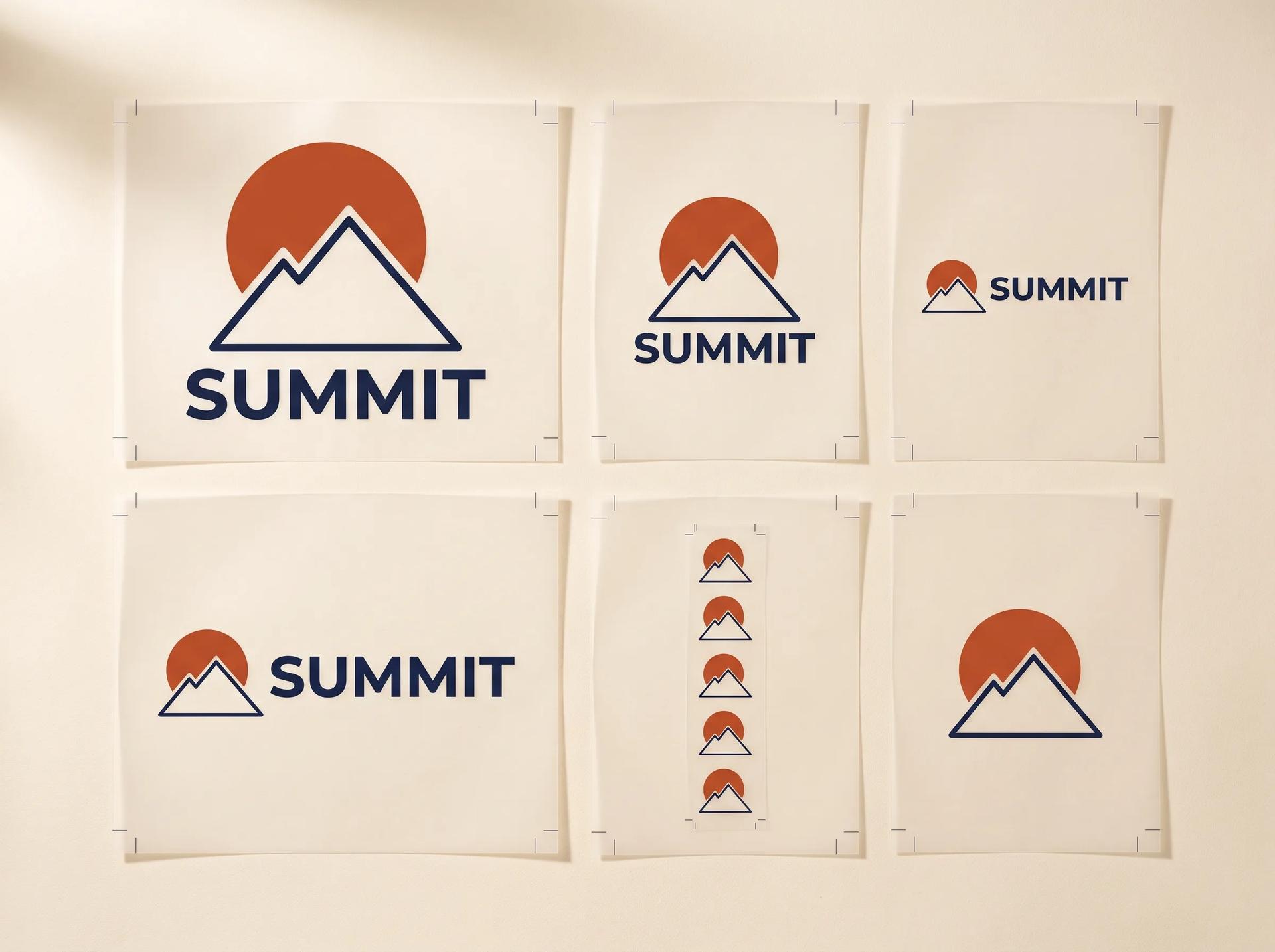 A coordinated set of matching outdoor-brand garment prints