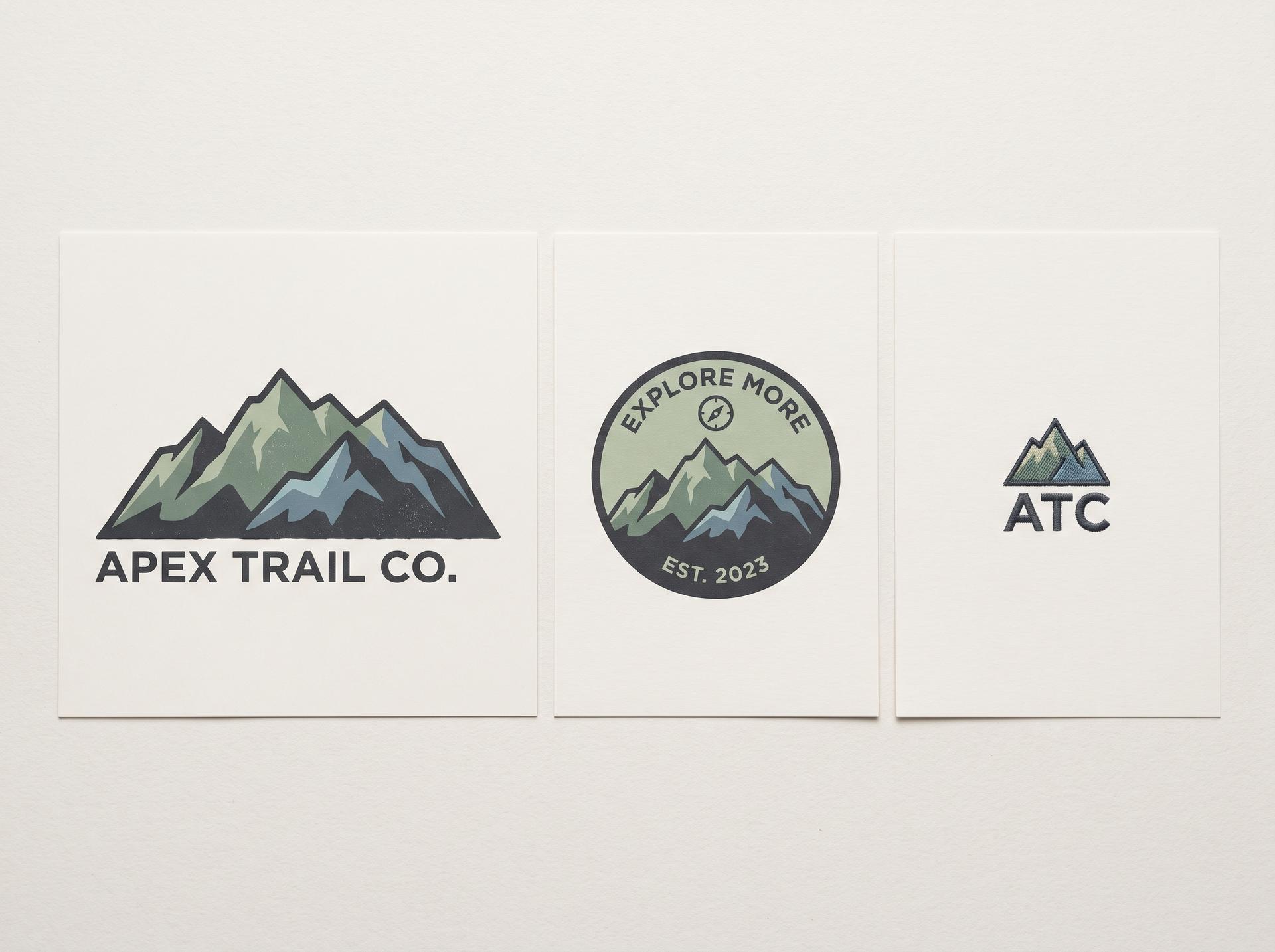 A coordinated set of matching outdoor-brand garment prints